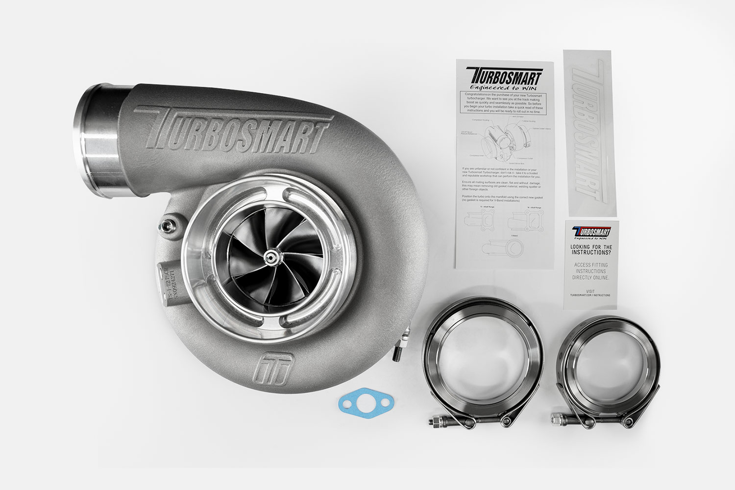 turbosmart TS-1 Turbocharger 7275 V-Band Reverse Rotation 0.96AR Externally Wastegated 6 turbosmart TS-1 Turbocharger 7275 V-Band Reverse Rotation 0.96AR Externally Wastegated - Image 6