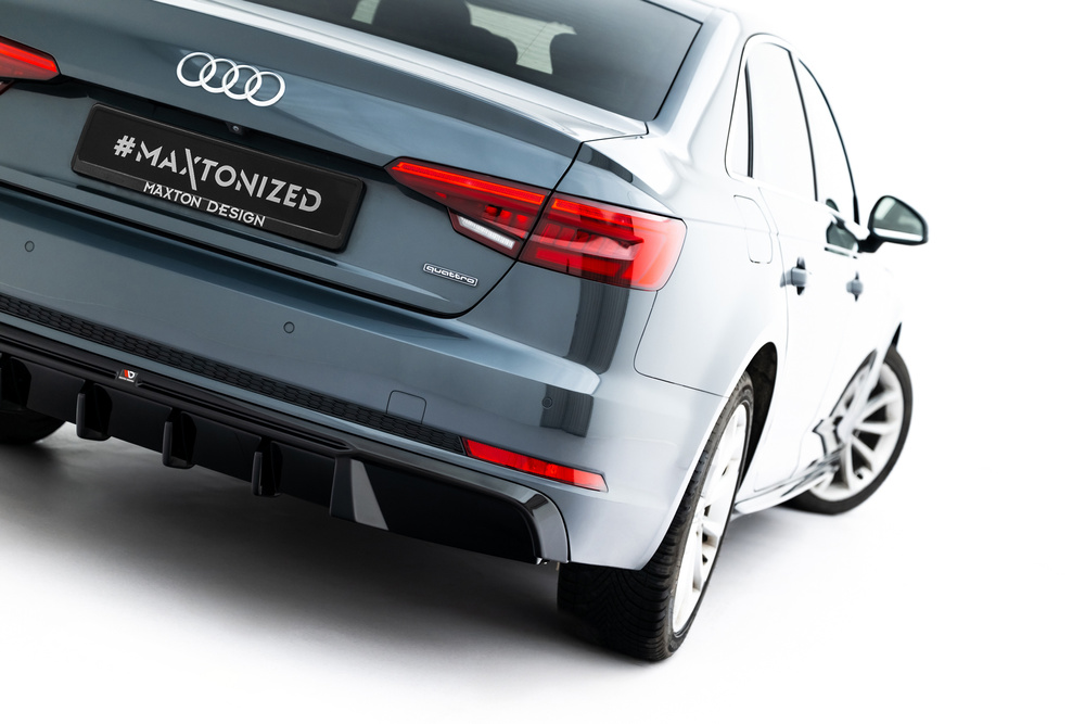 Maxton Design Audi A4 B9 Rear Diffuser - Gloss Twin Left Exit (S-Line 2015-2019) 4 Maxton Design Audi A4 B9 Rear Diffuser - Gloss Twin Left Exit (S-Line 2015-2019) - Image 4