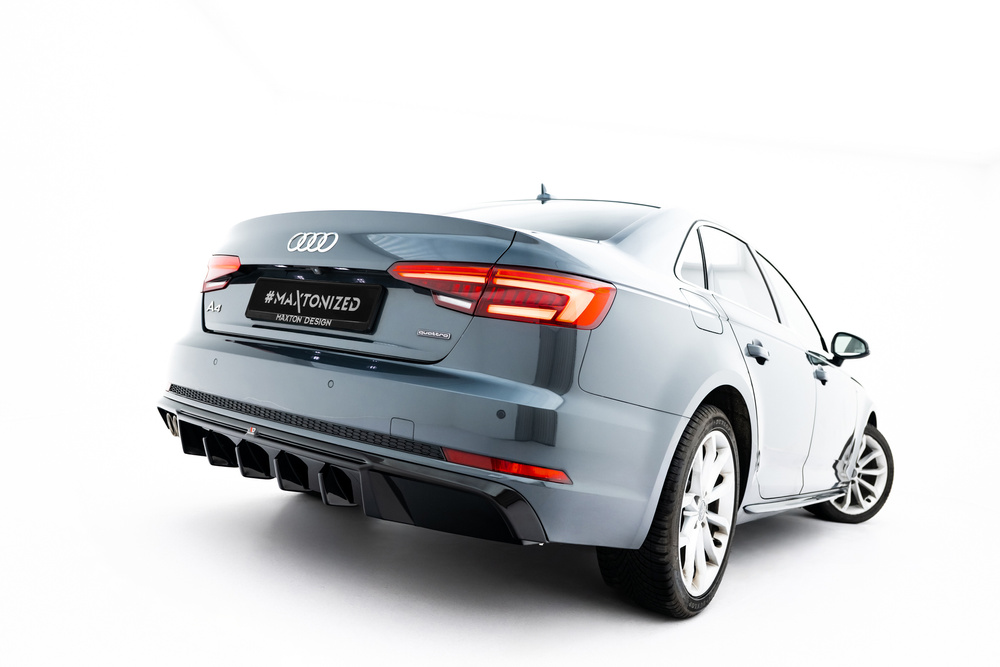 Maxton Design Audi A4 B9 Rear Diffuser - Gloss Twin Left Exit (S-Line 2015-2019) 7 Maxton Design Audi A4 B9 Rear Diffuser - Gloss Twin Left Exit (S-Line 2015-2019) - Image 7
