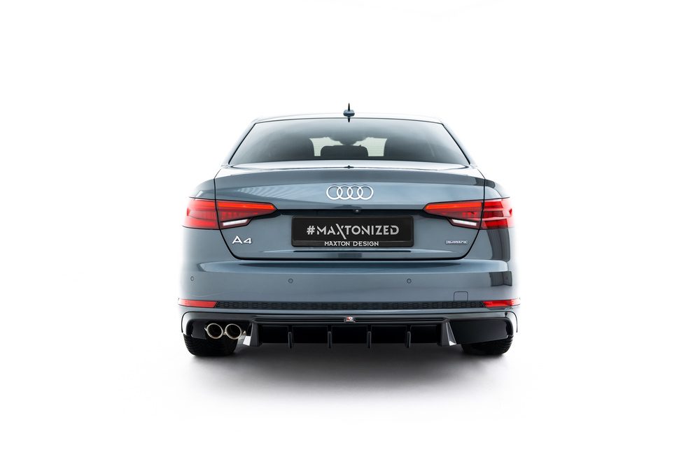 Maxton Design Audi A4 B9 Rear Diffuser - Gloss Twin Left Exit (S-Line 2015-2019) 3 Maxton Design Audi A4 B9 Rear Diffuser - Gloss Twin Left Exit (S-Line 2015-2019) - Image 3