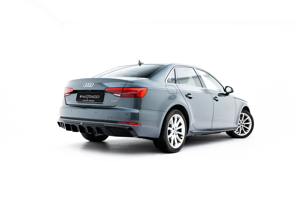 Maxton Design Audi A4 B9 Rear Diffuser - Gloss Twin Left Exit (S-Line 2015-2019) 1 Maxton Design Audi A4 B9 Rear Diffuser - Gloss Twin Left Exit (S-Line 2015-2019)