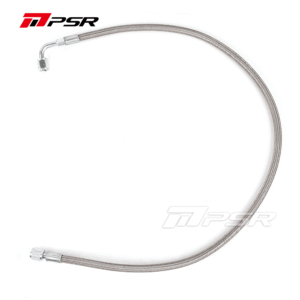Pulsar Turbo - Universal Performance Turbo Oil Feed Line 4AN - 4AN 90 Degree Straight Steel Braided - 80cm