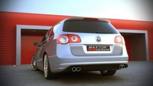 Maxton Design - REAR BUMPER SPOILER VW PASSAT B6 ( R-LINE LOOK ) 2 EXHAUSTS 15 eng pm REAR BUMPER SPOILER VW PASSAT B6 R LINE LOOK 2 EXHAUSTS 1732 1