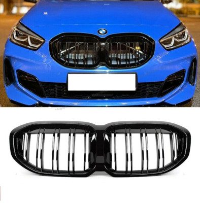 BMW 1 Series F40 Black Kidney Grilles - Twin Fin Gloss (2018-2024) 1 BMW 1 Series F40 Black Kidney Grilles - Twin Fin Gloss (2018-2024)