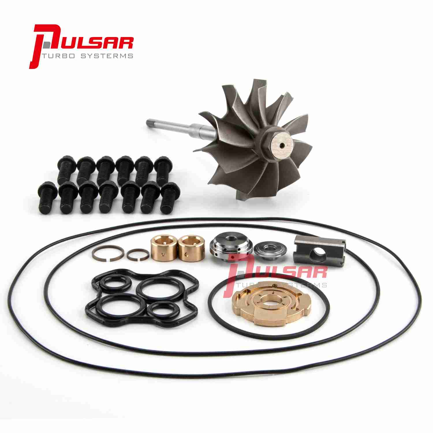 Pulsar Turbo - 99.5-03 Ford 7.3L Powerstroke Diesel PTX38 Turbo Turbine Wheel Shaft Rebuild Kit 1 Pulsar Turbo - 99.5-03 Ford 7.3L Powerstroke Diesel PTX38 Turbo Turbine Wheel Shaft Rebuild Kit