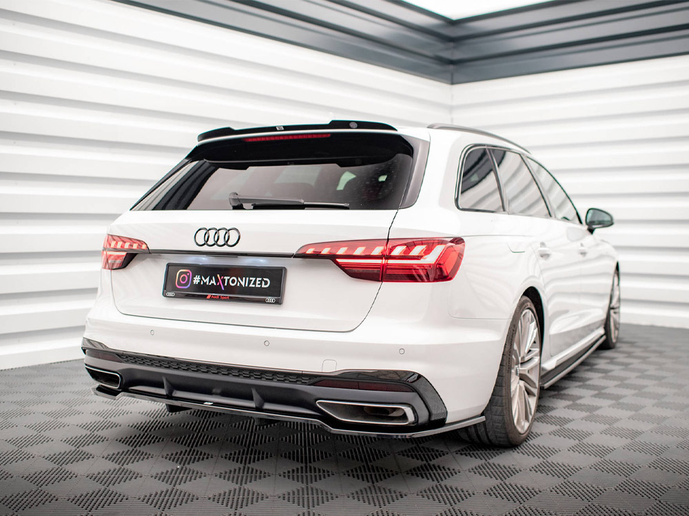 Maxton Design Audi A4 B9 Rear Splitter - Gloss with Bars (S-Line 2019-2024) 1 Maxton Design Audi A4 B9 Rear Splitter - Gloss with Bars (S-Line 2019-2024)