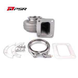 Pulsar Turbo - Turbine Housing Drop in Precision PTE Ball Bearing Turbo 6870 - 0.81A/R. T4 Open Inlet. V-band Outlet