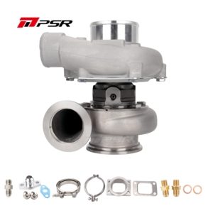 Pulsar Turbo - PSR3582 Compact Dual Ball Bearing Turbocharger - STAINLESS STEEL V-BAND INLET. V-BAND OUTLET. 0.82A/R + T3 Adapter