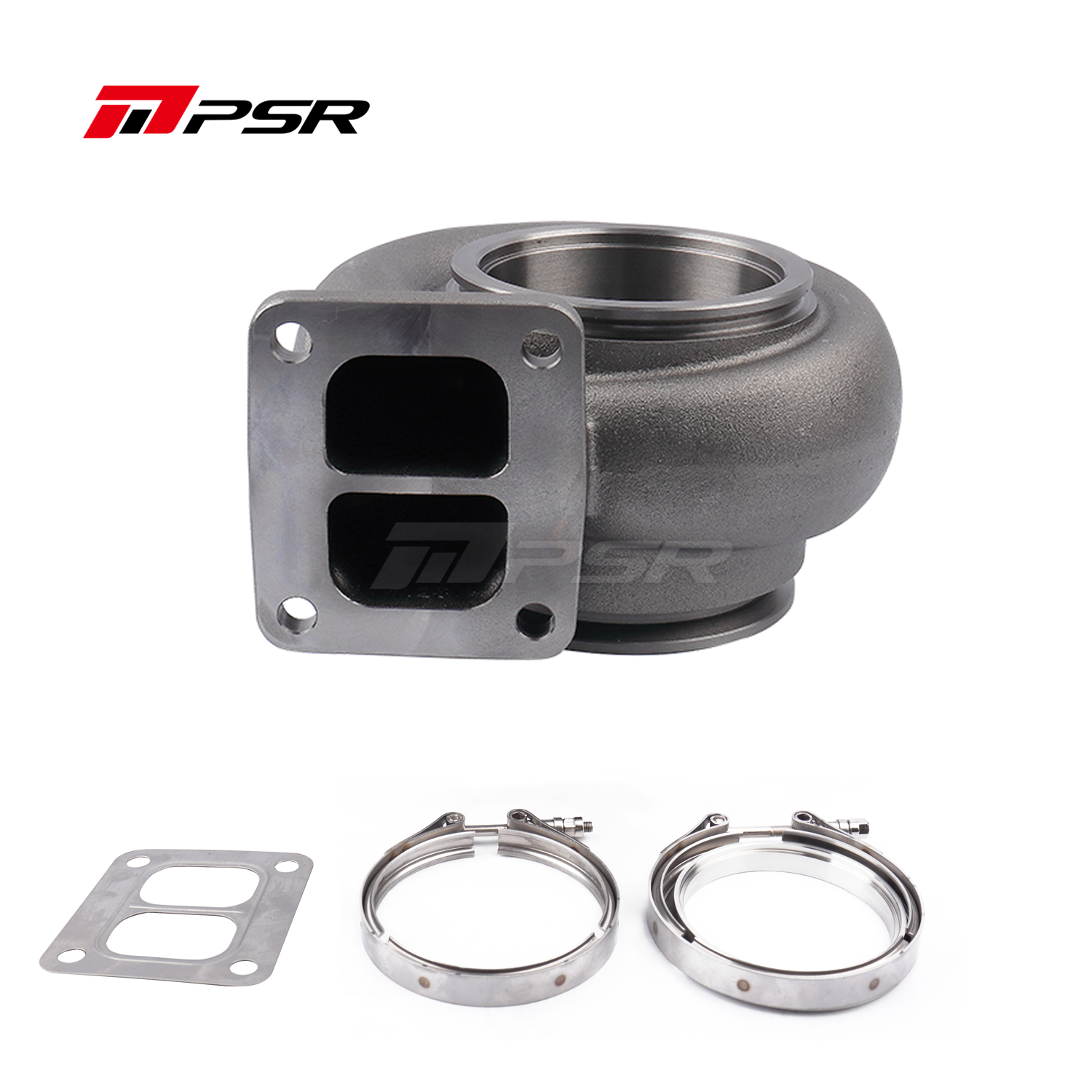 Pulsar Turbo - Turbine Housing Drop in Precision PTE Ball Bearing Turbo 7685 8085 8385 - 1.28A/R. T4 Divided Inelt. 4" V-band Outlet 1 Pulsar Turbo - Turbine Housing Drop in Precision PTE Ball Bearing Turbo 7685 8085 8385 - 1.28A/R. T4 Divided Inelt. 4" V-band Outlet