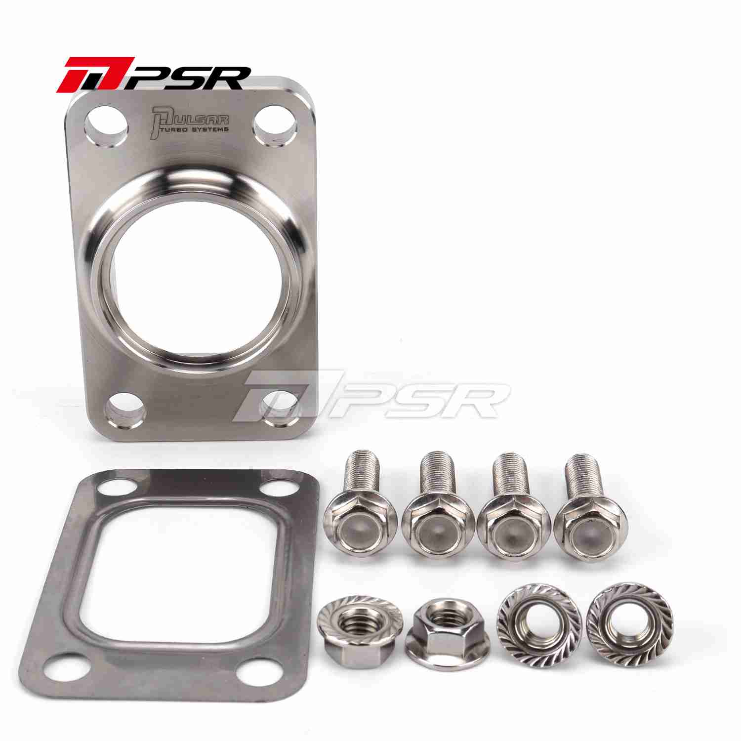 Pulsar Turbo - PSR Billet Transition Flange. Hardware Kit included for a easy installation - T3 Open to 2" OD Tubing 1 Pulsar Turbo - PSR Billet Transition Flange. Hardware Kit included for a easy installation - T3 Open to 2" OD Tubing