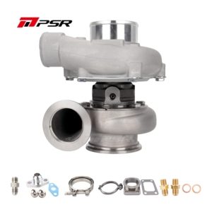 Pulsar Turbo - PSR3582 Compact Dual Ball Bearing Turbocharger - STAINLESS STEEL V-BAND INLET. V-BAND OUTLET. 0.64A/R +T25 Adapter