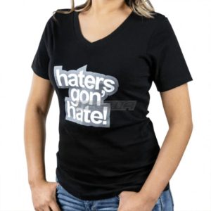 Skunk2 - Haters Gon' Hate Ladies V-Neck T-Shirt Black 7 skunk2 haters gon hate ladies v neck t shirt black shirts 559