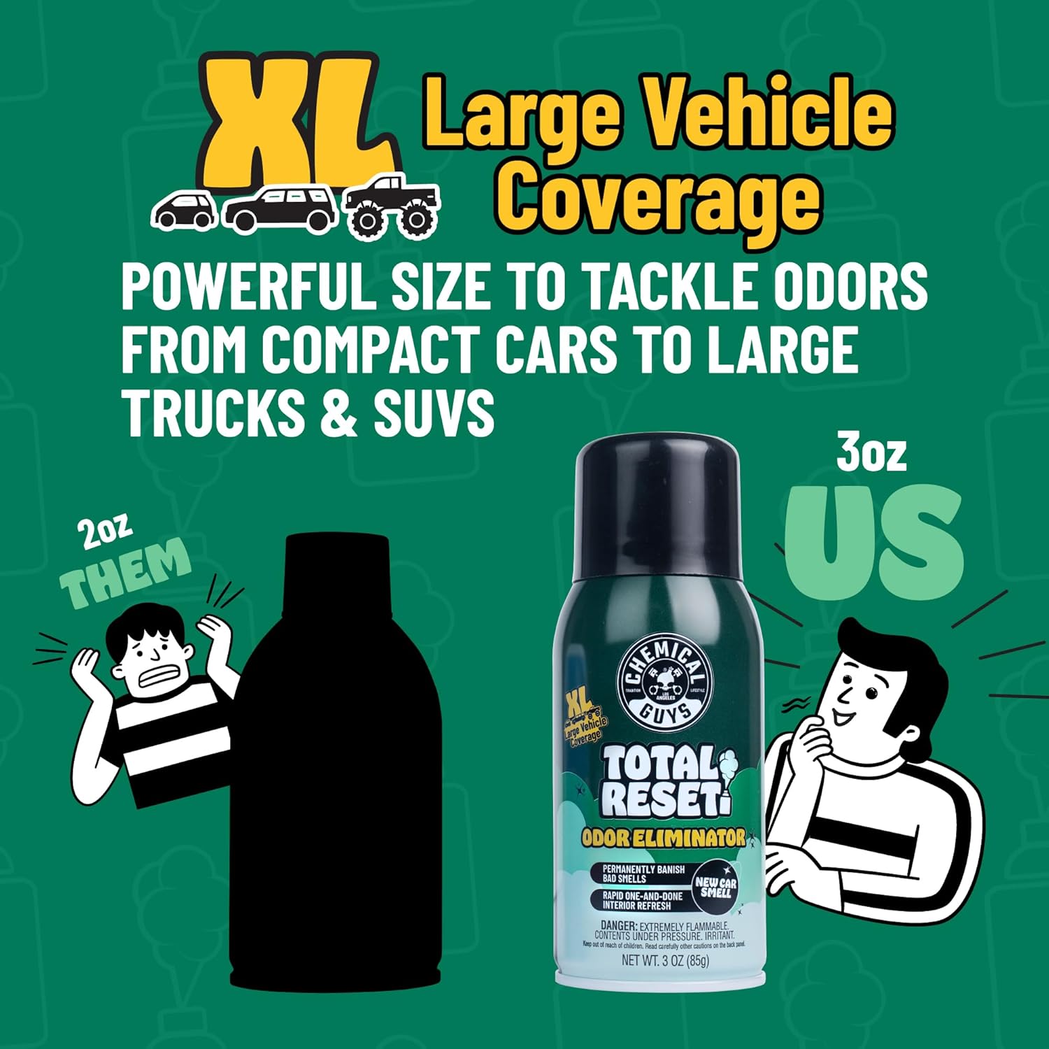 Chemical Guys Total Reset Odor Eliminator - Air Con Bomb 2 Chemical Guys Total Reset Odor Eliminator - Air Con Bomb - Image 2