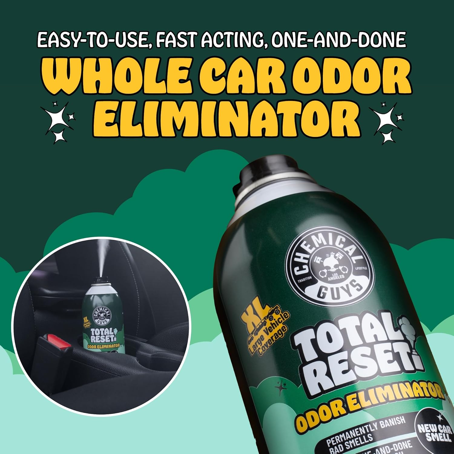 Chemical Guys Total Reset Odor Eliminator - Air Con Bomb 1 Chemical Guys Total Reset Odor Eliminator - Air Con Bomb