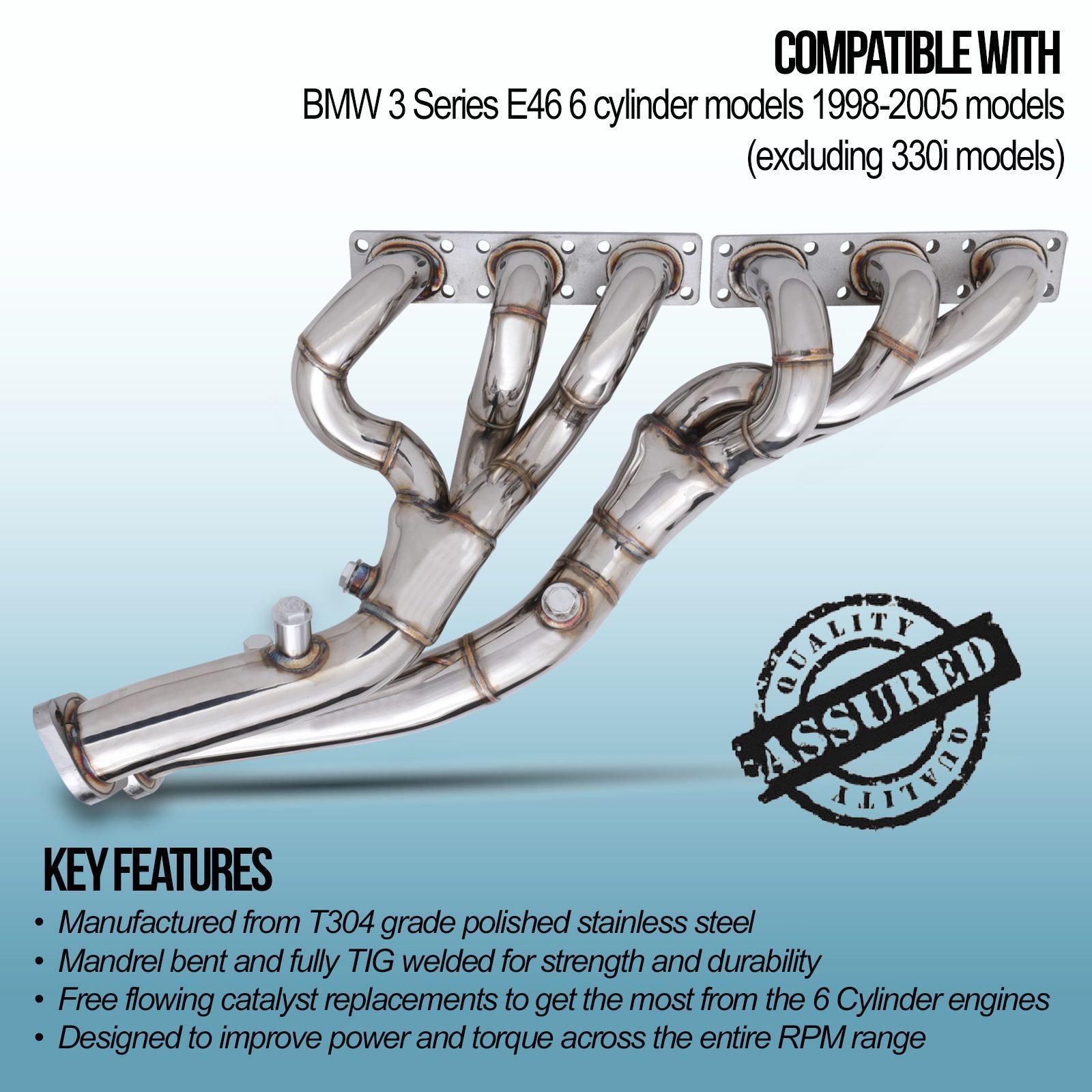Gravity - Exhaust Decat Manifolds - BMW 3-Series Series E46 6 Cylinder 98-05 6 Gravity - Exhaust Decat Manifolds - BMW 3-Series Series E46 6 Cylinder 98-05 - Image 6
