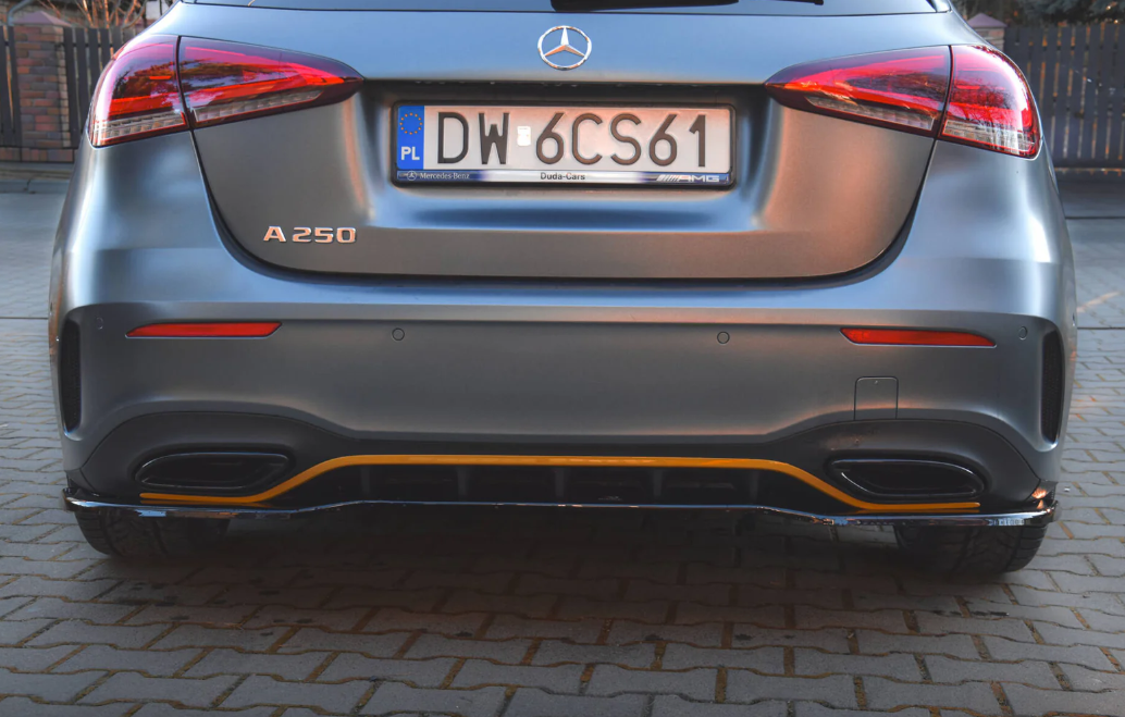Maxton Design Mercedes A-Class Rear Lip - Gloss (W177 Hatchback 2018-2023 AMG Line) 2 Maxton Design Mercedes A-Class Rear Lip - Gloss (W177 Hatchback 2018-2023 AMG Line) - Image 2