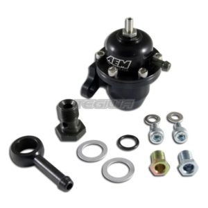 AEM - Adjustable Fuel Pressure Regulator Black Honda Offset Flange 90 Degree Return Line Fitting 9 aem adjustable fuel pressure regulator black honda offset flange 90 degree return line fitting regulators 737