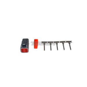AEM - DTM-Style 4-Way Plug Connector Kit Includes Plug Plug Wedge Lock and 5 Female Pins