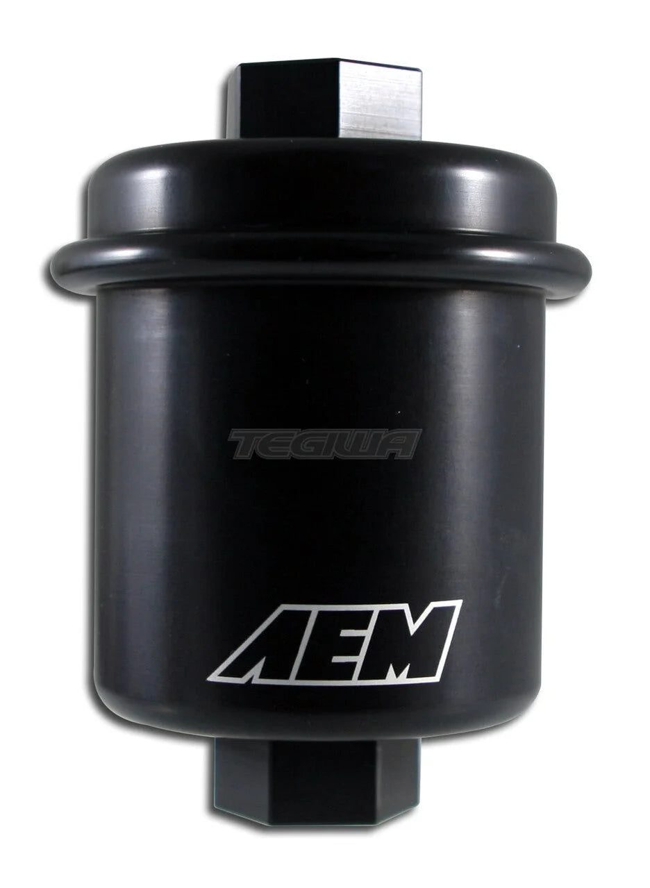 AEM - High Volume Fuel Filter Black Honda Inlet 14mm x 1.5 Outlet 12mm x 1.25 1 AEM - High Volume Fuel Filter Black Honda Inlet 14mm x 1.5 Outlet 12mm x 1.25