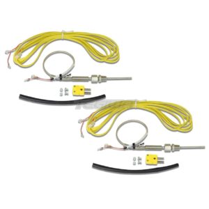 AEM - Qty 2 K-Type Closed Tip Thermocouples Inconel Sheaths 1/8" NPT Compression Fittings 9 Closed Tip Thermocouples