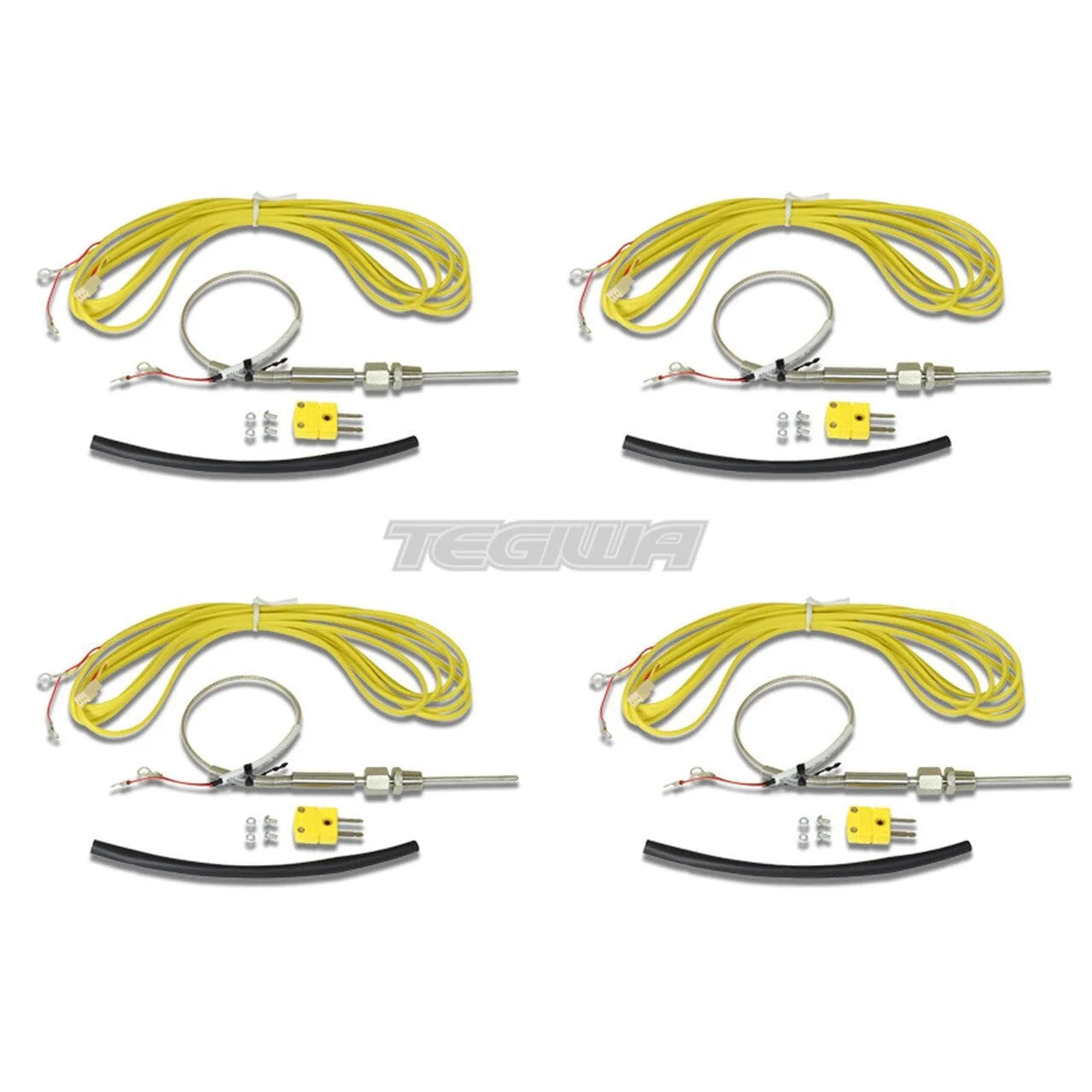 AEM - Qty 4 K-Type Closed Tip Thermocouples Inconel Sheaths 1/8" NPT Compression Fittings