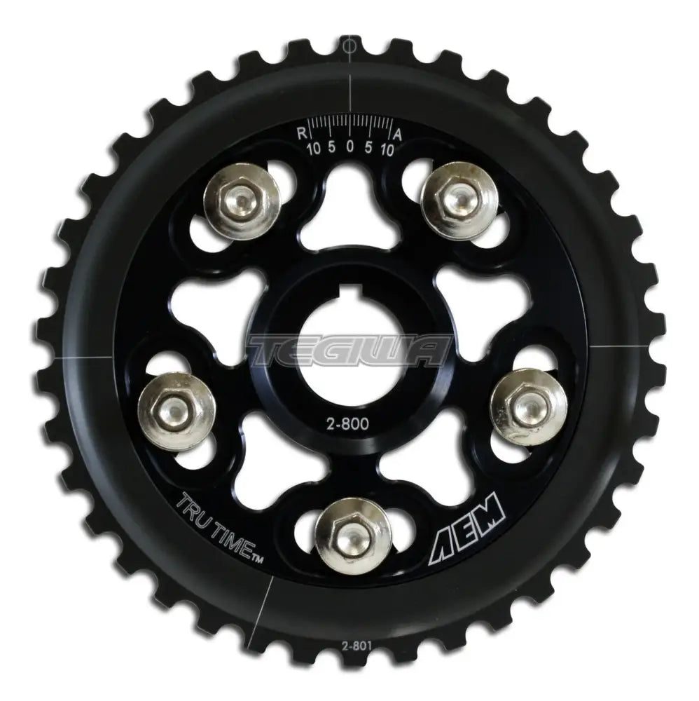 AEM - Tru-Time Adjustable Cam Gear Black 5-Bolt Honda D-Series D15B7 D16A6 D16Z6 1 AEM - Tru-Time Adjustable Cam Gear Black 5-Bolt Honda D-Series D15B7 D16A6 D16Z6