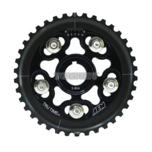 AEM - Tru-Time Adjustable Cam Gear Black 5-Bolt Honda D-Series D16Y7 D16Y8 7 aem tru time adjustable cam gear black 5 bolt honda d series d16y7 d16y8 cams valvetrain 950