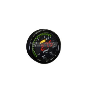 AEM - X-Series Boost Pressure Gauge -30~60PSI / -1~4Bar Black Bezel and Black Faceplate 9 Pressure Gauge