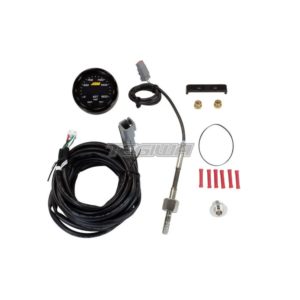 AEM - Black Bezel and Black Faceplate X-Series EGT Gauge 0~1800F / 0~1000C 8 Black Faceplate