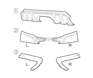 Mugen - Rear Under Spoiler Honda Civic FK7 17-22 - Mugen - Rear Under Spoiler Honda Civic FK7 17-22 - (Colour: Flame Red) 6 mugen rear under spoiler honda civic fk7 splitters skirts diffusers 453