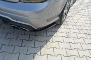 Maxton Design Mercedes W204 AMG Rear Spats - Gloss Black 7 pol pl Splittery Tylne Boczne Mercedes Benz C Sedan Estate AMG Line W204 S204 1129 2