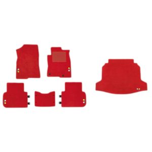 Mugen - Floor Mats And Wind Deflector Set Honda Civic FL LX 21+ - Mugen - Floor Mats And Wind Deflector Set Honda Civic FL LX 21+ - (Colour: Red) 9 standard set red