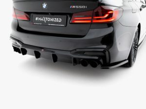Maxton Design BMW 5 Series G30 Diffuser - Gloss Quad 550i Style (Msport 2017-2020)