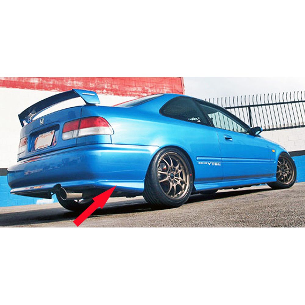 AERODYNAMICS - Honda Civic Rear Bumper Spats Mugen (EK 2/4 Door 1999-2001) 1 AERODYNAMICS - Honda Civic Rear Bumper Spats Mugen (EK 2/4 Door 1999-2001)