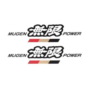 Mugen - Power Sticker Black - Mugen - Power Sticker Black - (Size Medium) 6 5542