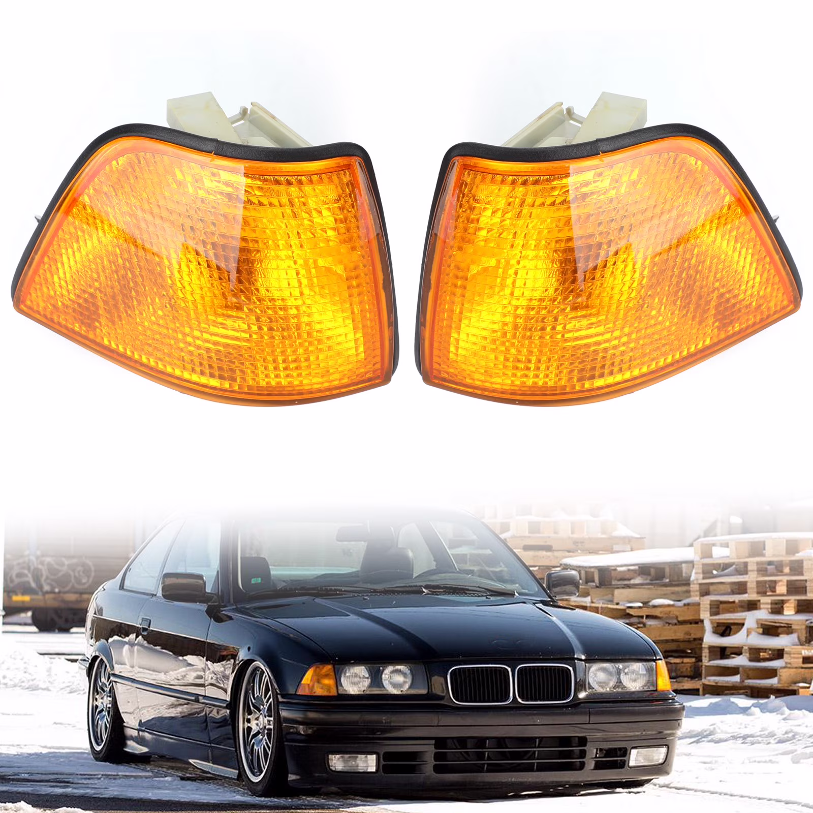 BMW 3 Series E36 Orange Front Corner Indicators (Coupe/Cabrio 1991-1999) 1 BMW 3 Series E36 Orange Front Corner Indicators (Coupe/Cabrio 1991-1999)
