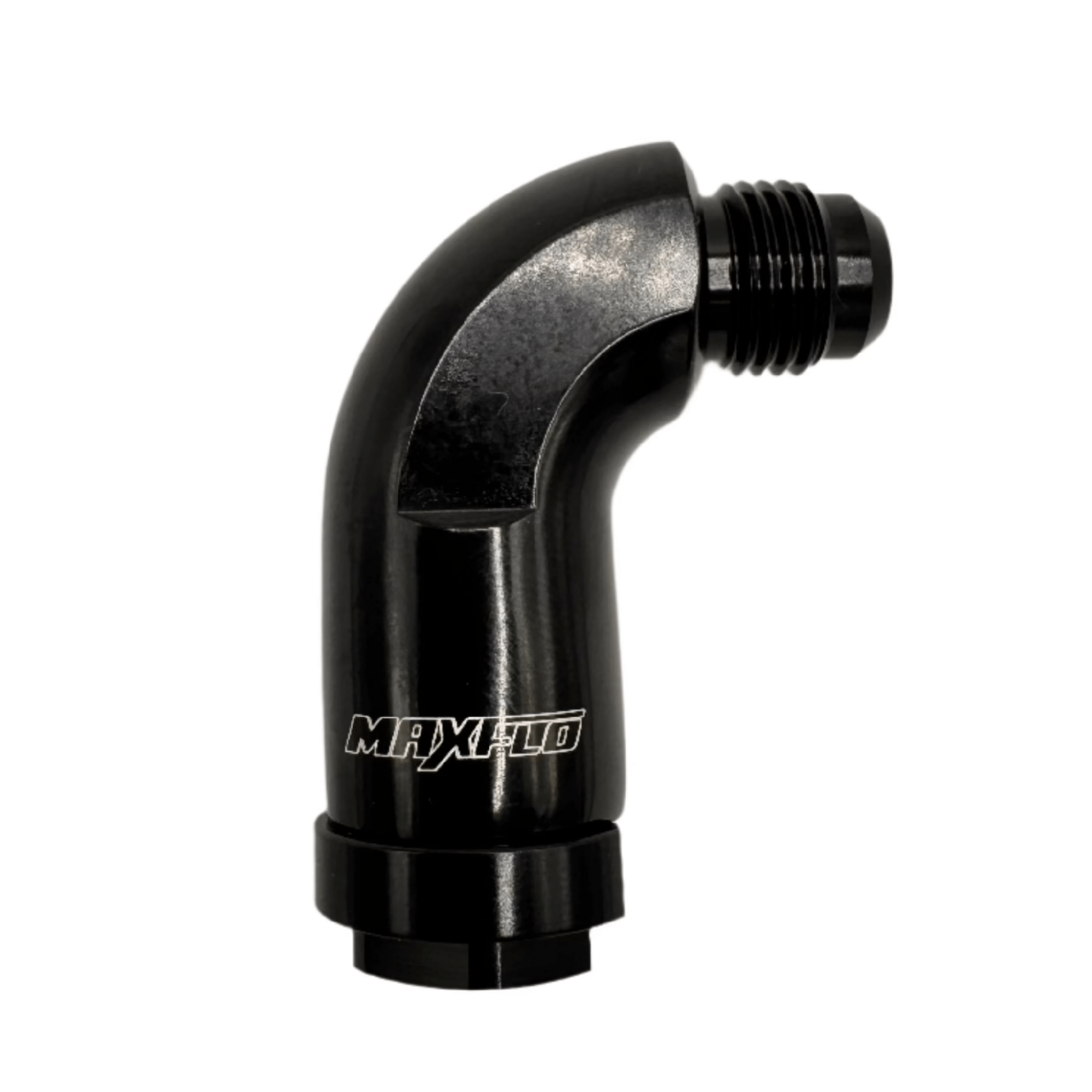 MaxFlo Motorsport - AN06 to 3/8 Hard Line 90 Degree Black 2 MaxFlo Motorsport - AN06 to 3/8 Hard Line 90 Degree Black - Image 2
