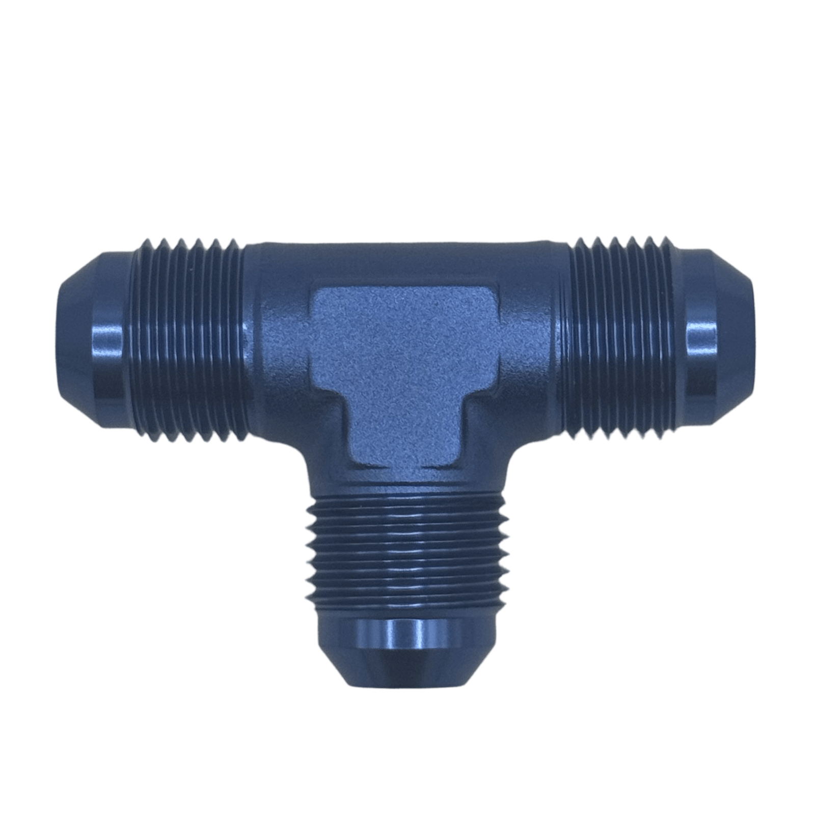 MaxFlo Motorsport - AN08 Flare Union Tee T-Piece Fitting Blue 2 MaxFlo Motorsport - AN08 Flare Union Tee T-Piece Fitting Blue - Image 2