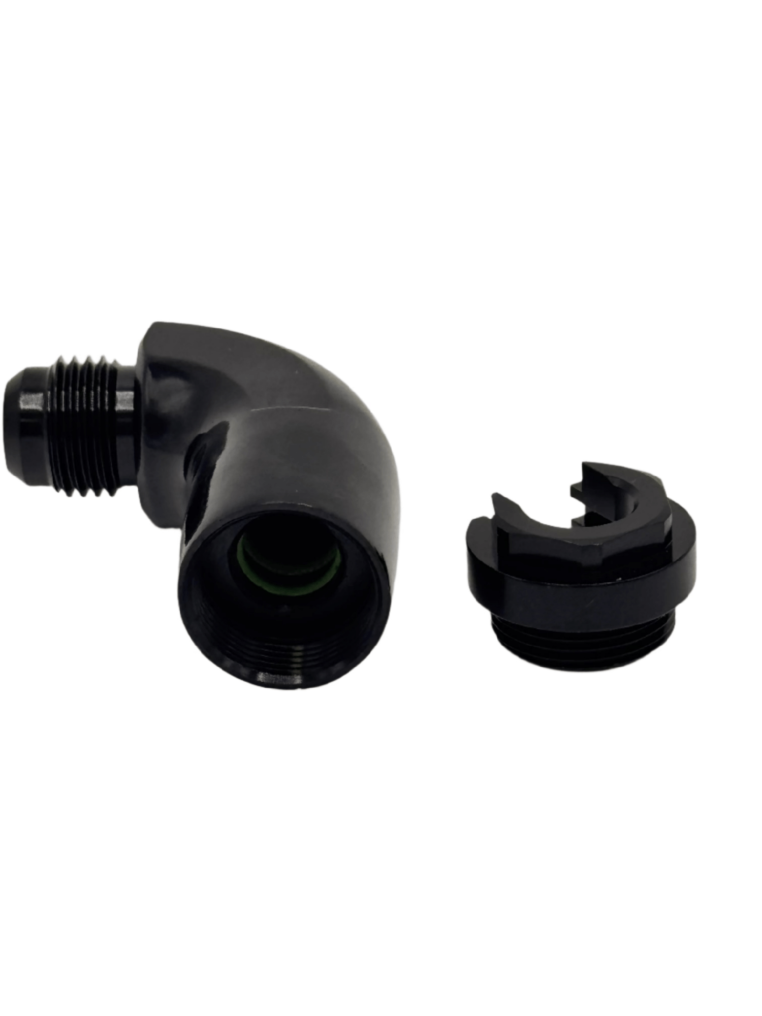 MaxFlo Motorsport - AN08 to 3/8 Hard Line 90 Degree Black 3 MaxFlo Motorsport - AN08 to 3/8 Hard Line 90 Degree Black - Image 3