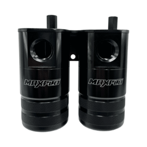 MaxFlo Motorsport - AN10 Dual Billet Catch Can 10 maxflo motorsport an10 dual billet catch can mxfdr15101 blk 4705818