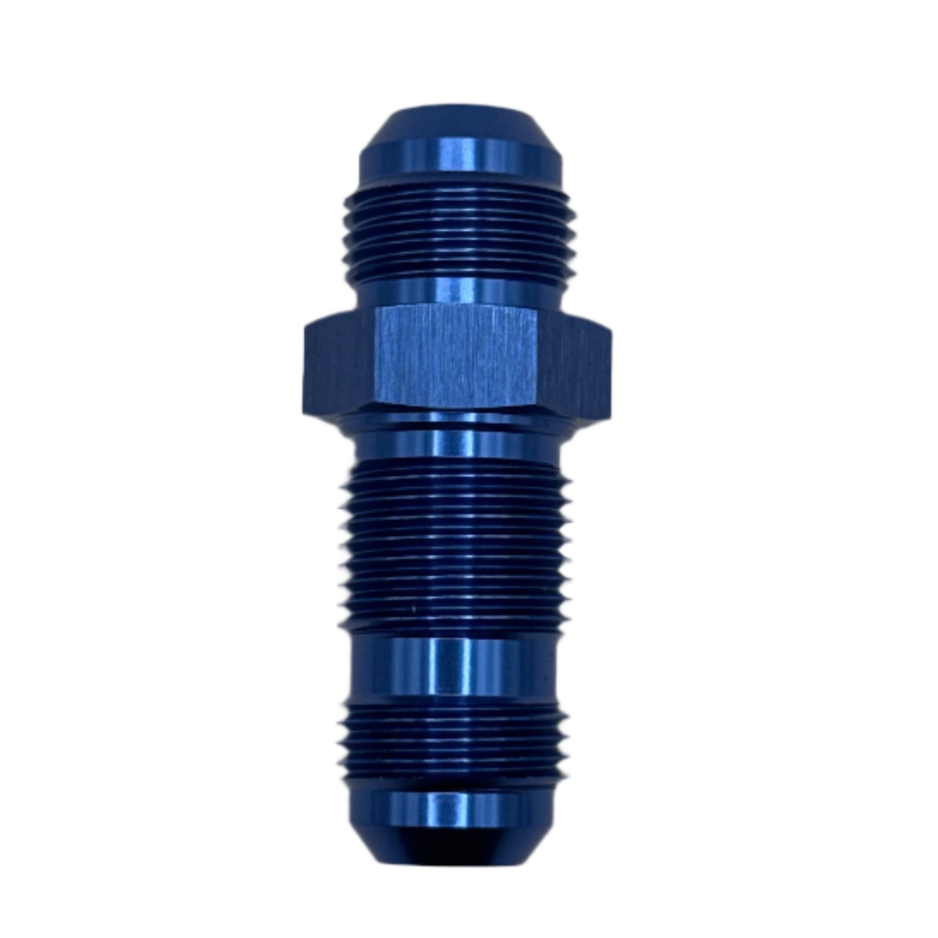 MaxFlo Motorsport - AN10 Straight Bulkhead Blue 2 MaxFlo Motorsport - AN10 Straight Bulkhead Blue - Image 2