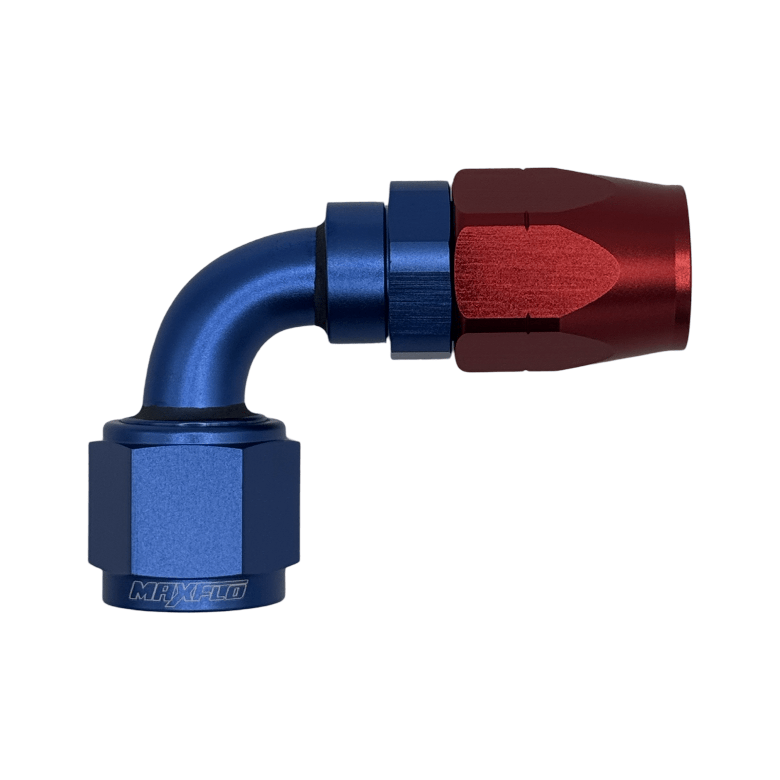 MaxFlo Motorsport - AN12 90 degree Swivel Blue/Red 1 MaxFlo Motorsport - AN12 90 degree Swivel Blue/Red