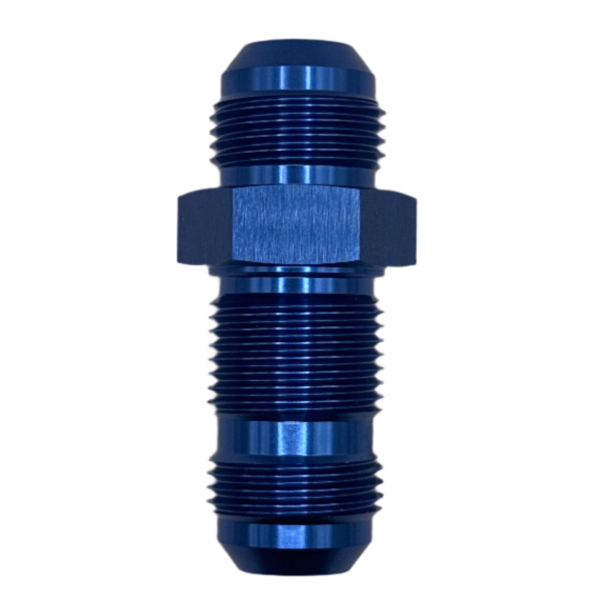 MaxFlo Motorsport - AN12 Straight Bulkhead Blue 2 MaxFlo Motorsport - AN12 Straight Bulkhead Blue - Image 2