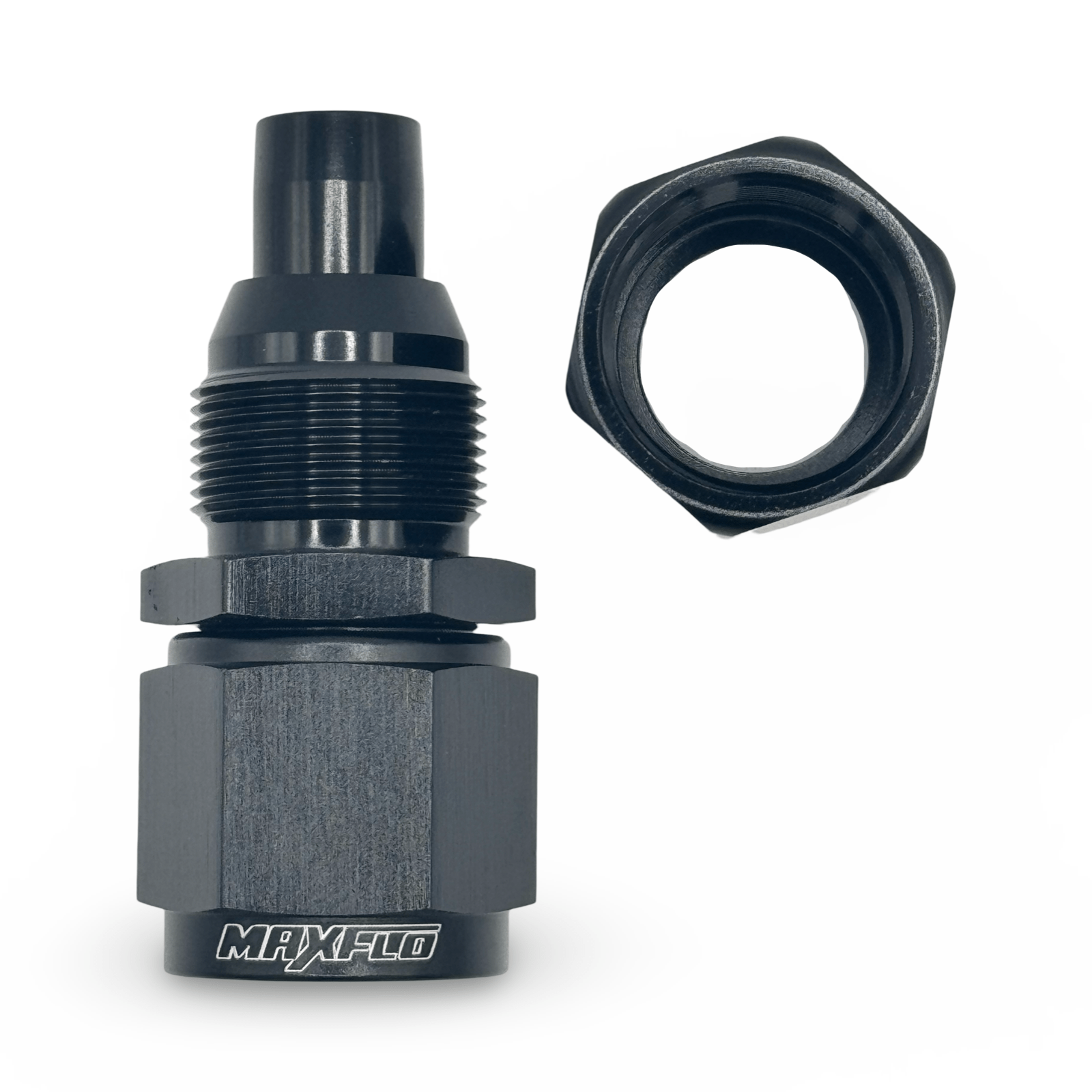MaxFlo Motorsport - AN20 Straight Swivel Black 2 MaxFlo Motorsport - AN20 Straight Swivel Black - Image 2