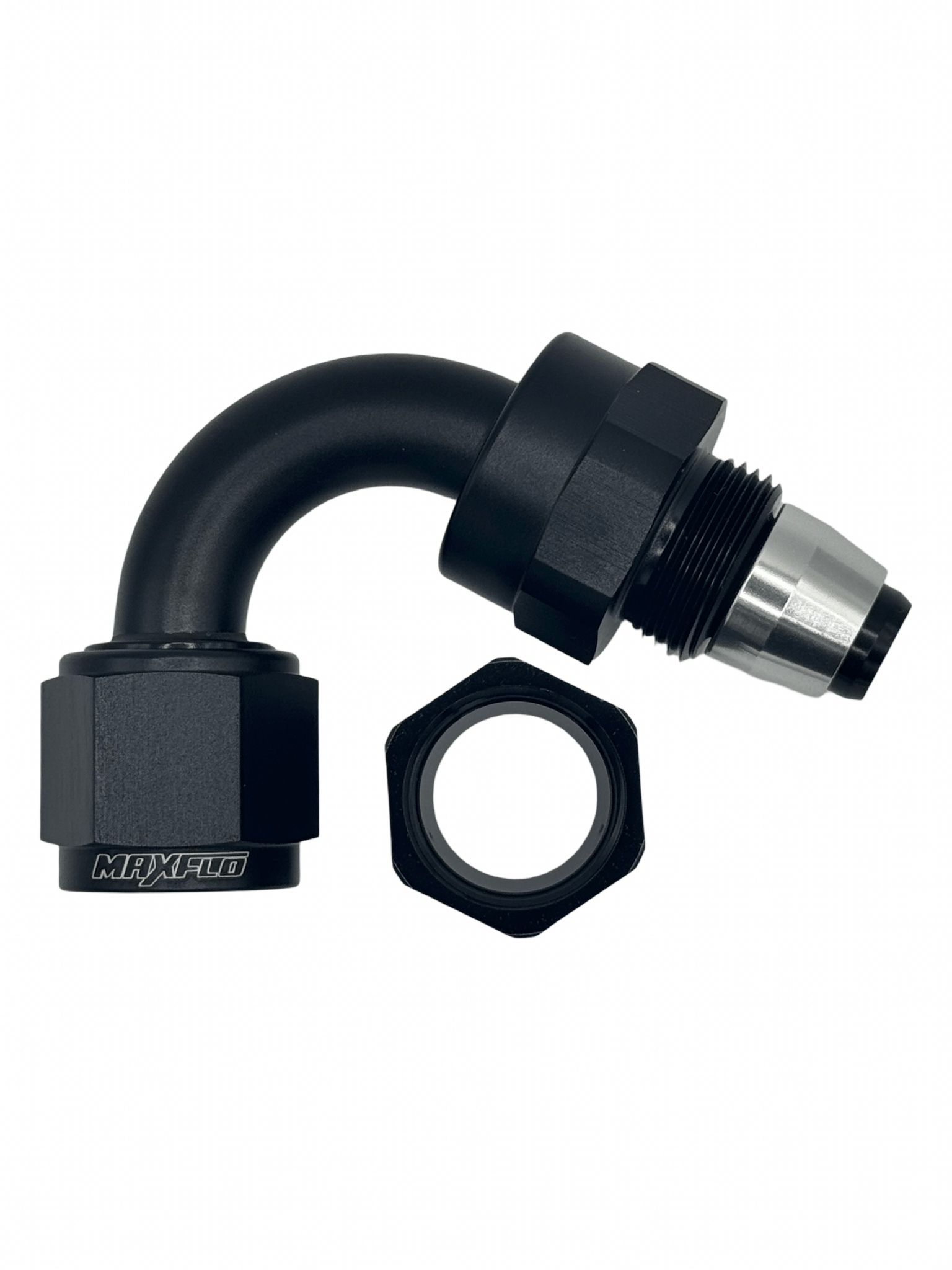 MaxFlo Motorsport - AN6 120 degree Swivel Black PTFE 2 MaxFlo Motorsport - AN6 120 degree Swivel Black PTFE - Image 2