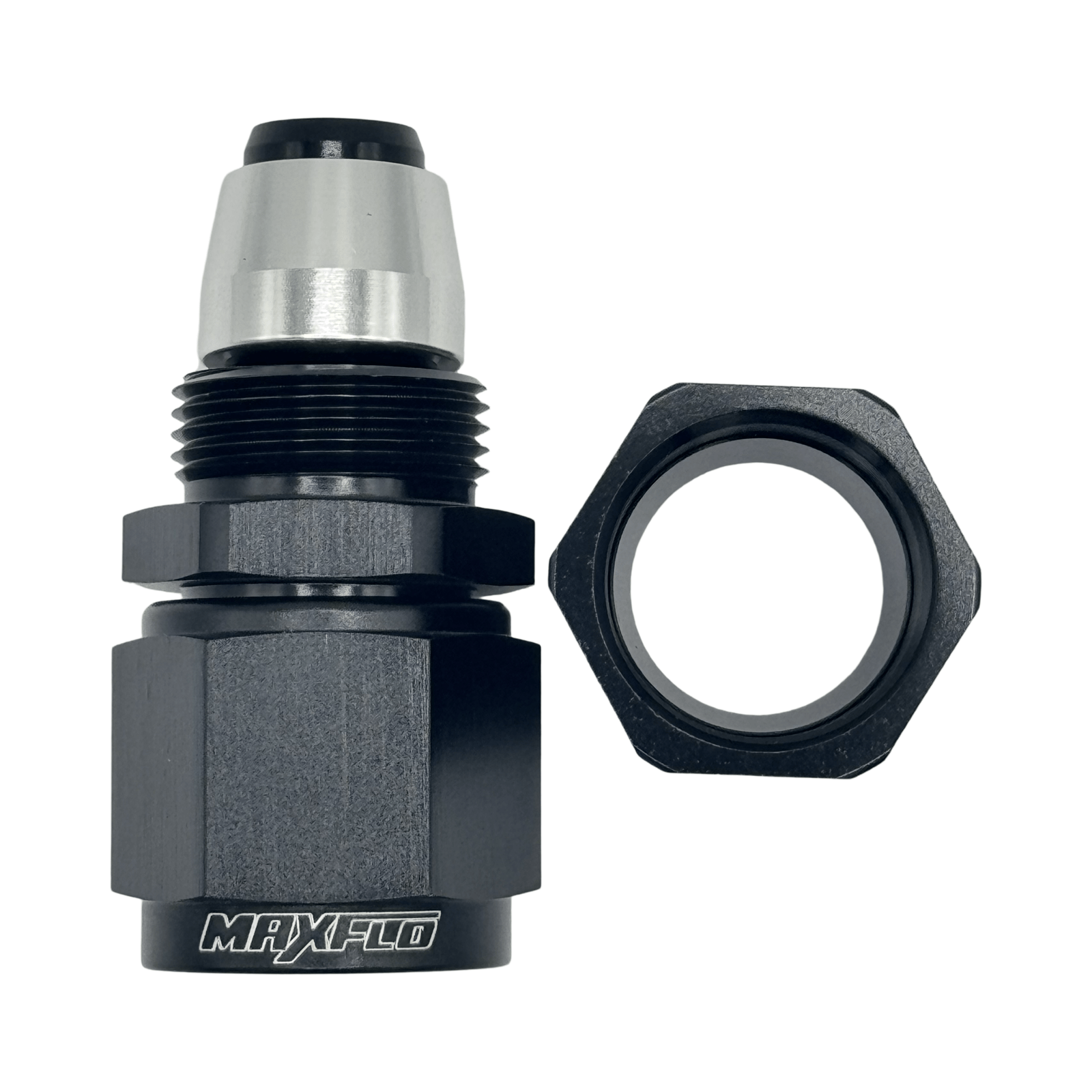 MaxFlo Motorsport - AN6 Straight Swivel Black PTFE 2 MaxFlo Motorsport - AN6 Straight Swivel Black PTFE - Image 2