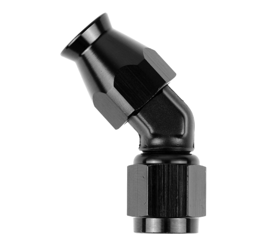 MaxFlo Motorsport - Forged AN8 45 Degree Swivel Black PTFE 2 MaxFlo Motorsport - Forged AN8 45 Degree Swivel Black PTFE - Image 2