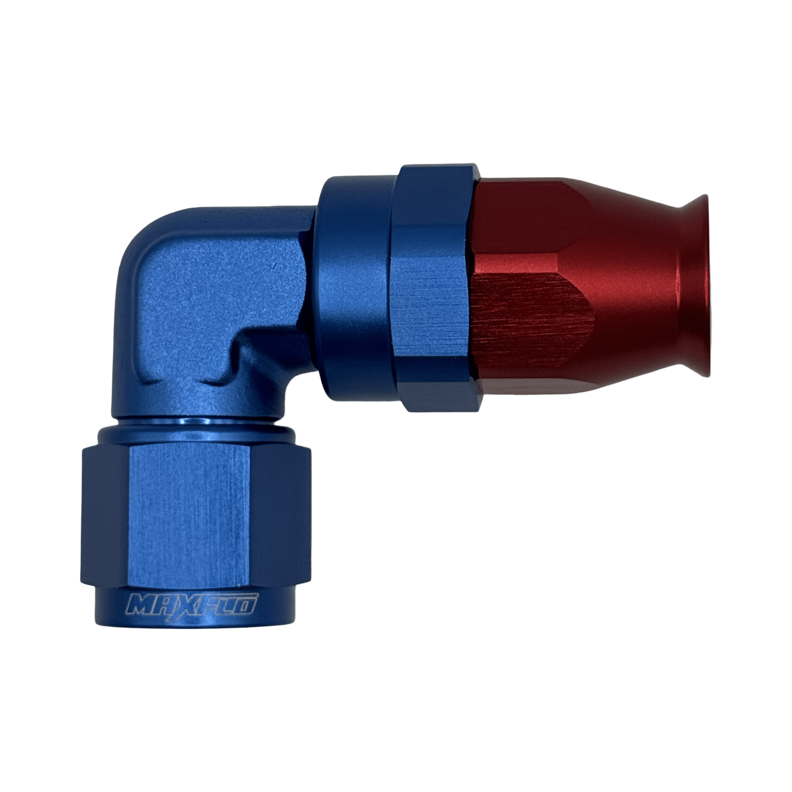 MaxFlo Motorsport - Forged AN8 90 Degree Swivel Blue/Red PTFE 1 MaxFlo Motorsport - Forged AN8 90 Degree Swivel Blue/Red PTFE