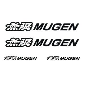 Mugen - Sticker A Gray - Mugen - Black 4 Stickers Set - (Size Large Long) 7 s l1600 2 1