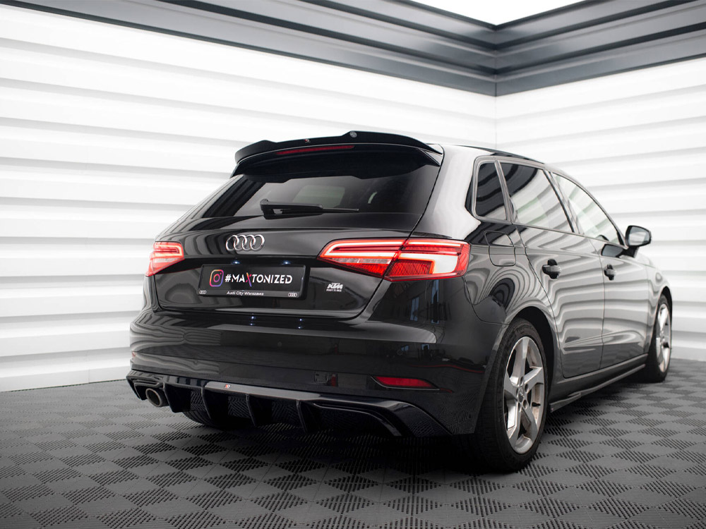 Maxton Design - Rear Valance Audi A3 Sportback 8V Facelift (Version with one exhaust tip on single side) 2 Maxton Design - Rear Valance Audi A3 Sportback 8V Facelift (Version with one exhaust tip on single side) - Image 2